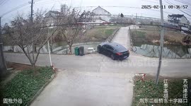 Heroic villager rescues family of 5 after car plunges into river following collision in China