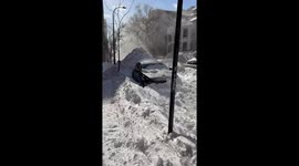 Dozens of Cars Buried Under Snow in Montreal;  Say Clearing Will Take 8 Days