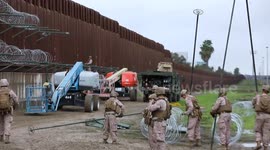 US Marines bolster border wall security in California