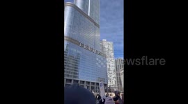 US: Anti-Trump Demonstrators March In Chicago On Presidents’ Day