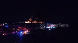 Fire engulfs warehouse in Abington Township, Pennsylvania