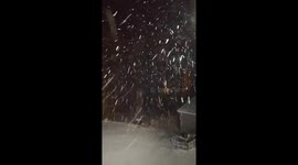 Winter snow storm hits the plains in Springfield, Missouri