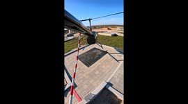 SpaceX launch seen from helicopter