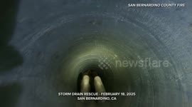 US: Firefighters Pull Woman from Underground Storm Drain in San Bernardino