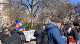 US: Anti-Trump Protesters March Through Manhattan On Presidents’ Day 4