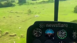 Training plane crashes in field in the Philippines