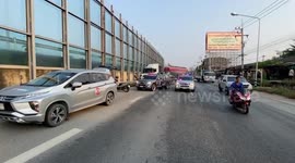 Two Chinese tourists killed and two injured after overtaking cement truck in Pattaya