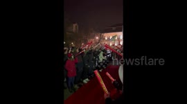 Serbia: People welcome Belgrade students back home after protest in Kragujevac