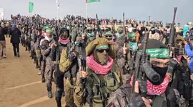 Hamas ceremony to release the bodies of four Israeli hostages, including mother and young sons