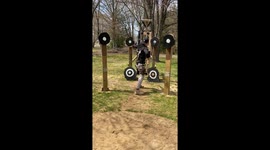 From novice to professional: Man perfects the skill of dual wielding throwing knives