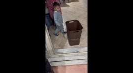 Kid Scared By Man In Mask