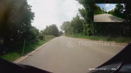 Motorcycle Crash Sends Rider Flying