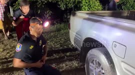 Huge cobra caught in family's car in Thailand