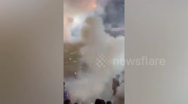 Firecrackers injure dozens of fans at football game in India