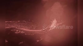 Kilauea volcano spews 400ft lava fountain in Hawaii