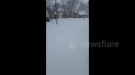 US: Heavy snowfall hits Owasso, OK
