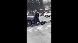 Canadian Police Forcibly Taser Man Brandishing Axe