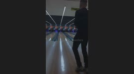 Man Throws Bowling Ball Into Wrong Lane