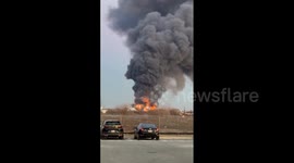 US: Thick Smoke Rises From Scrap Metal Yard Fire In Camden, NJ 2