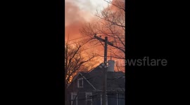 US: Thick Smoke Rises From Scrap Metal Yard Fire In Camden, NJ 3