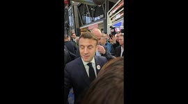 Paris Salon de l'agriculture Interview d'Emmanuel MACRON président de la République Française