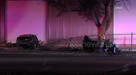 US, Phoenix: Phoenix Sedan Split in Half in Fatal Collision