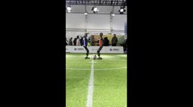 Robot soccer game at 2025 Global Developer Conference in Shanghai