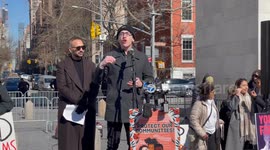 Demonstrators call for removal of New York City Mayor Eric Adams