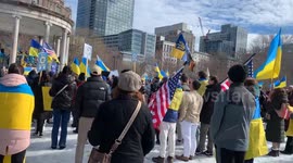 US: Hundreds Gather At Boston Common To Support Ukraine Ahead Of 3rd Anniversary
