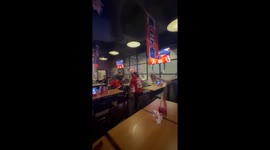 Canadian ice hockey fans celebrate victory over US team