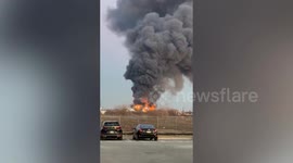 Fire rips through recycling plant in New Jersey