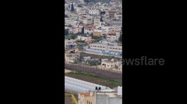 Palestine: An Israeli military bulldozer deliberately rams and damages a parked vehicle for no reason in Qabatiya
