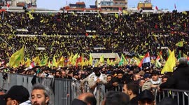 Lebanon: Tens of thousands gather in Beirut for Hezbollah leaders' funeral amid Israeli flyovers