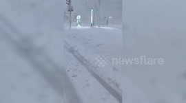 Türkiye: Snowstorm Sweeps Through Atakent, Turkey
