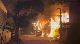 Fire rips through paper plate factory in Hyderabad, India