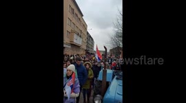 Serbia: Large protest moves through the streets of Kragujevac