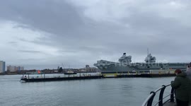 HMS Prince of Wales departs Portsmouth to prepare ahead of deployment