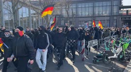 Tensions Flare as Protesters Block Neo-Nazi Rally in Berlin