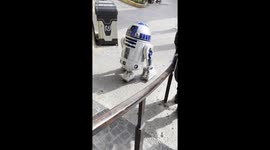 When R2-D2 Realizes He Can't Climb Stairs