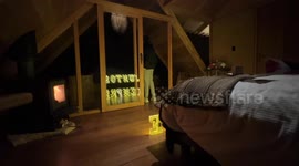 Hilarious moment door's reflection ruins proposal surprise