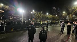 Long after the public became a hazard the police finally showed up to control fans of the Chinese and Japanese actors who had turned up for the Burberry Fashion Show at Tate Britain