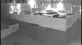 Careless driver smashes through fence and into neighborhoods yard. The driver was a woman driver with a child in her vehicle. Nobody was hurt, fence, retaining wall, and backyard were severely damaged. Located in Hawthorne New Jersey.