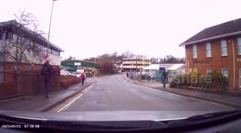 DASHCAM - Near Miss - Driver in Flower Genie Van pulls out without looking.