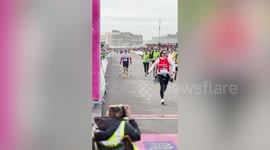 Man breaks world record for fastest marathon - on crutches
