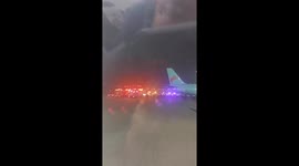 Budget airline suffers 'engine fire' before emergency landing in China