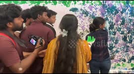 Thousands attend handprint painting event in India for Guinness World Records attempt