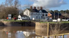 Major search operation underway after person spotted stranded in river near hotel