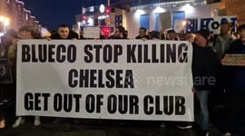 Chelsea football fans stage Stamford Bridge protest over club ownership
