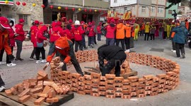 2025 Matsu Bai-Ming Cultural Festival - Local Matsu residents preparing for the horse feed-burning ritual.