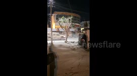 Israeli forces stormed the city of Nablus from the Surra checkpoint